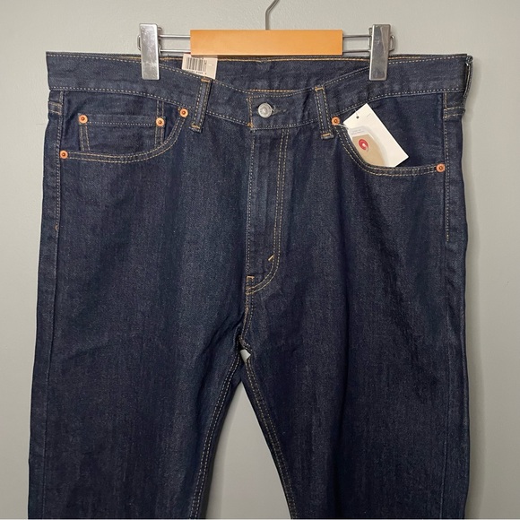 NWT Levi's 505 Dark Wash Jeans 38x34 100% Cotton - Picture 8 of 11